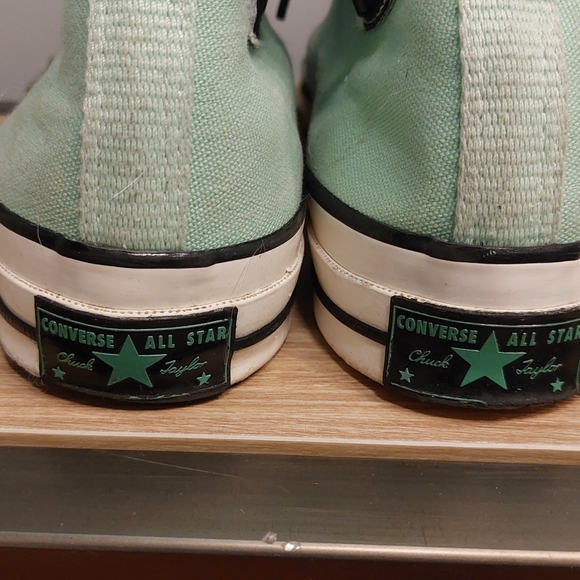 RARE Converse Chuck Taylor Ying Yang mint green hi top 10.5 Women & 9.5 Mens - Picture 4 of 7